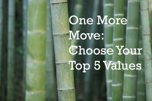 Choose Your Values: OMM Against Green Bamboo Backdrop